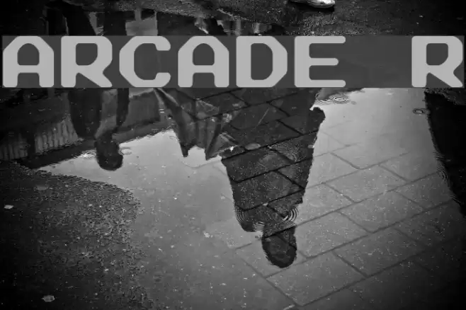 Arcade R Font examples