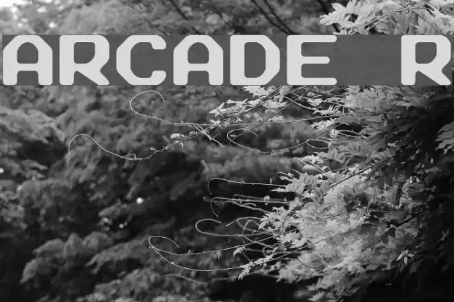 Arcade R Font examples