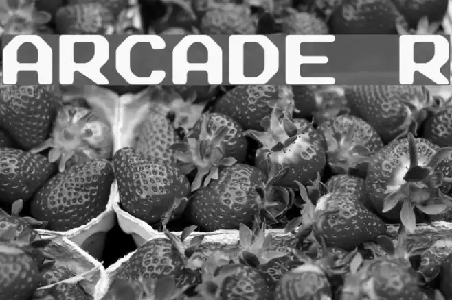 Arcade R Font examples