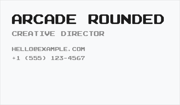 Arcade Rounded Business Card