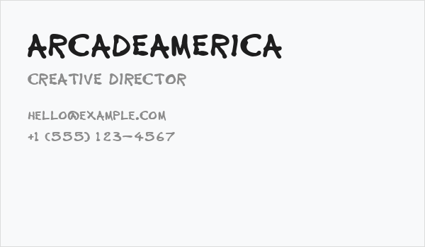 ArcadeAmerica Business Card