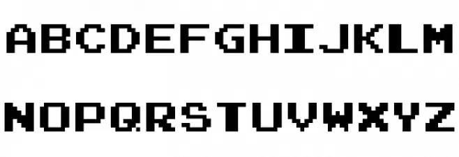 Arcadepix Plus Regular Schriftart Groß