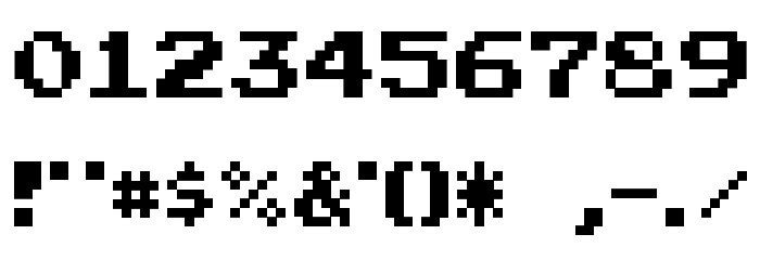 Arcadepix Font OTHER CHARS