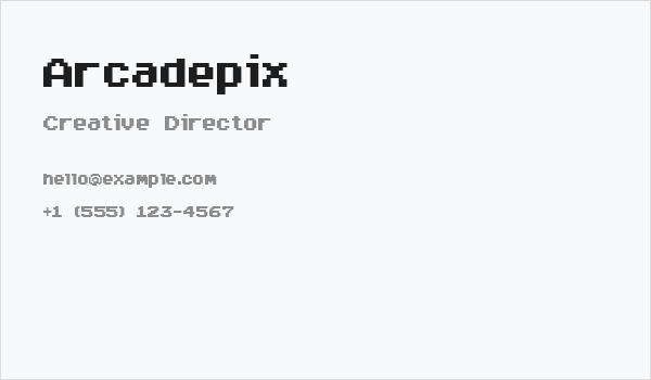 Arcadepix Business Card
