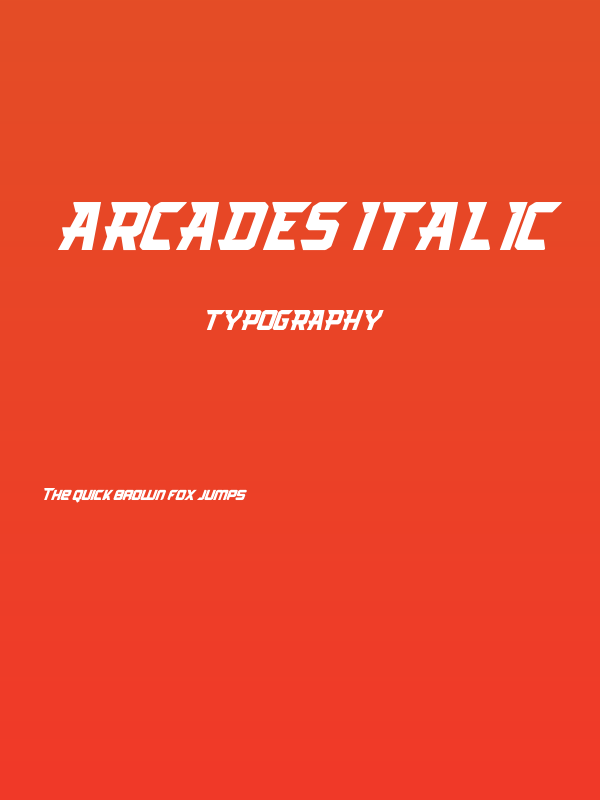 Arcades Italic Poster