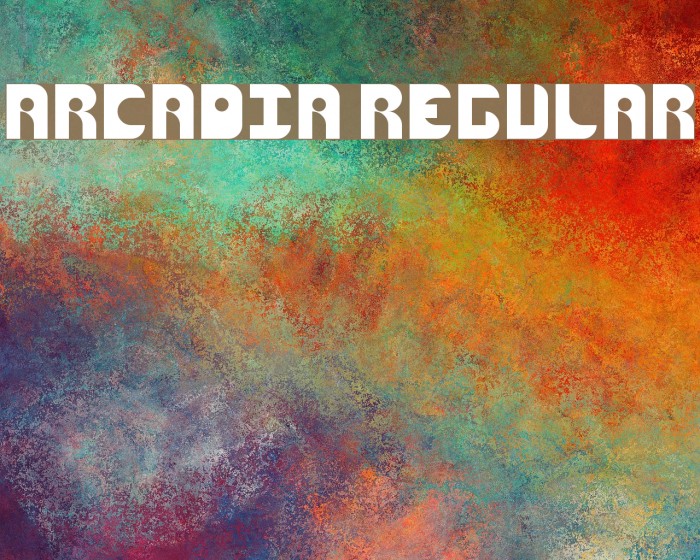 Arcadia Regular Font examples