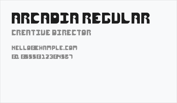 Arcadia Regular Business Card