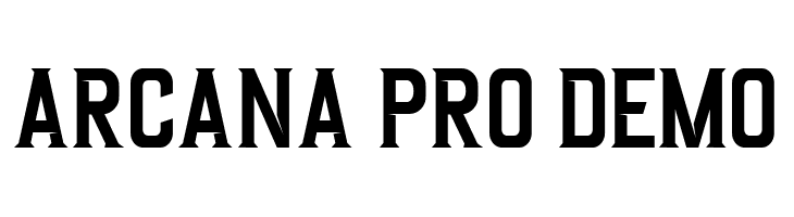 Arcana Pro DEMO  フリーフォントのダウンロード