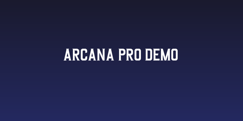 Arcana Pro DEMO Social Header