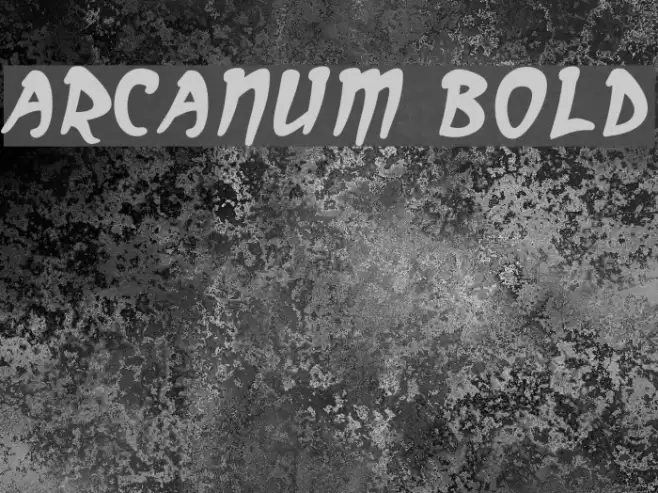 Arcanum Bold Font examples