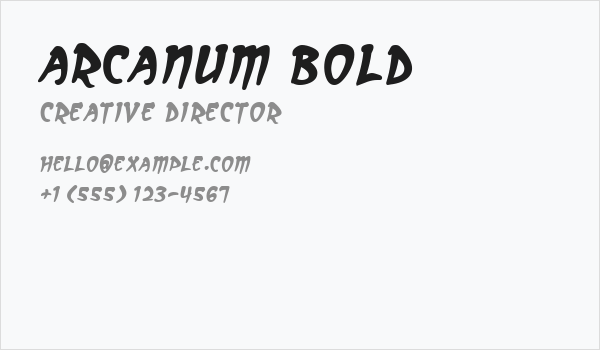 Arcanum Bold Business Card