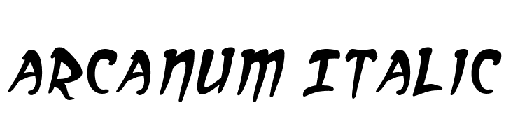 Arcanum Italic  免费字体下载