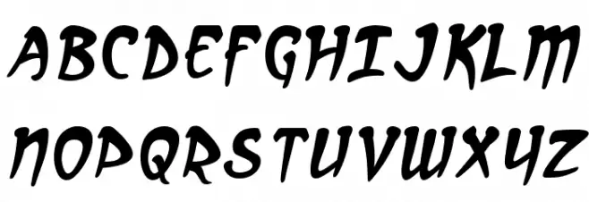 Arcanum Italic फ़ॉन्ट अपरकेस