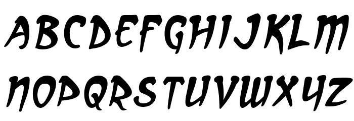 Arcanum Italic Font LOWERCASE