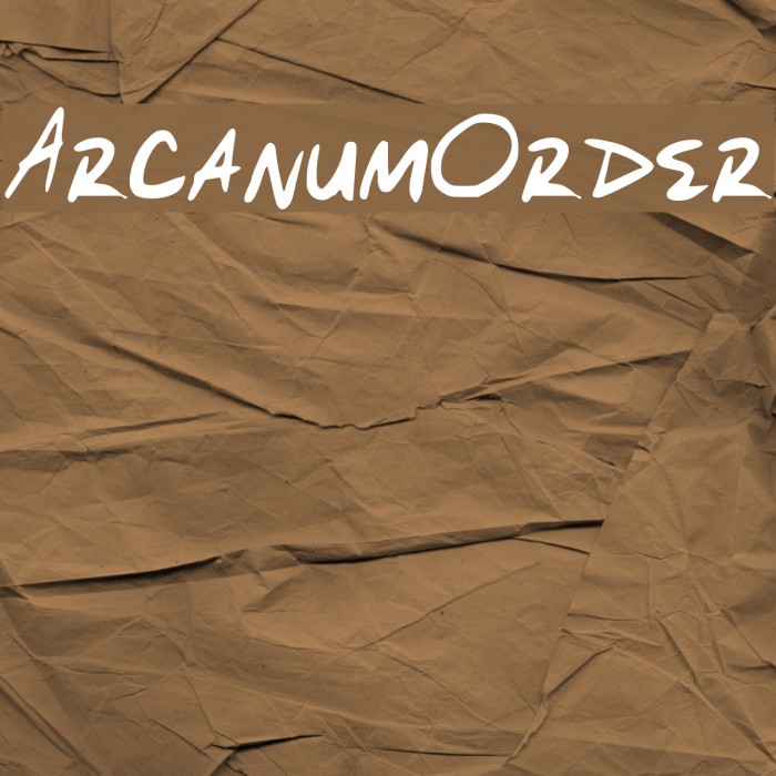Arcanum_Order Font examples