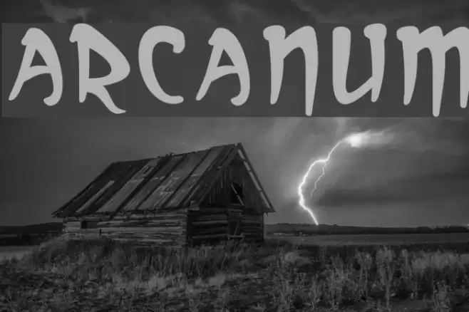 Arcanum Font examples