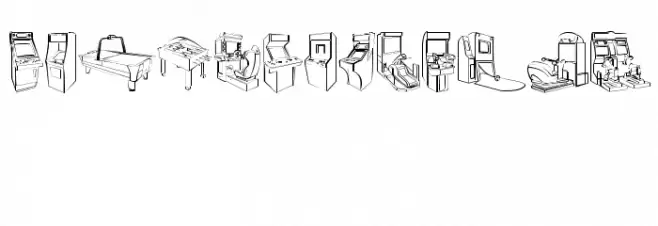 Arcarde Video Games Schriftart Kleinbuchstaben