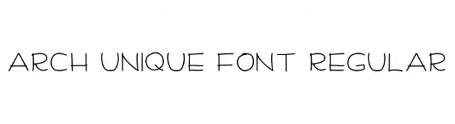 Arch Unique Font Regular  Fuentes Gratis Descargar