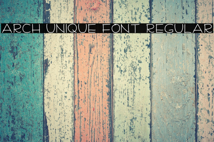 Arch Unique Font Regular Example 2
