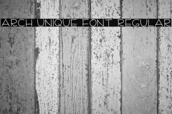 Arch Unique Font Regular Example 2