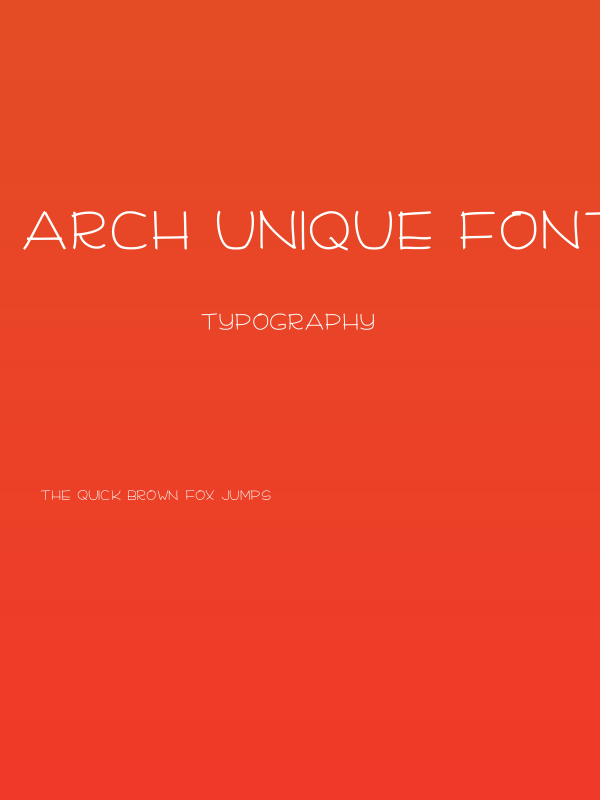 Arch Unique Font Regular Poster