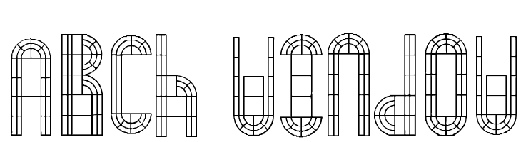 Arch Window  フリーフォントのダウンロード