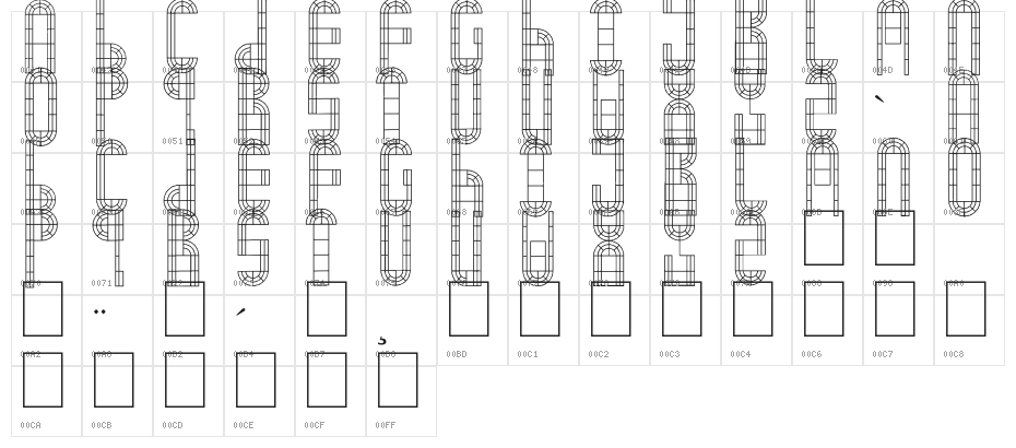 Arch Window Character Map