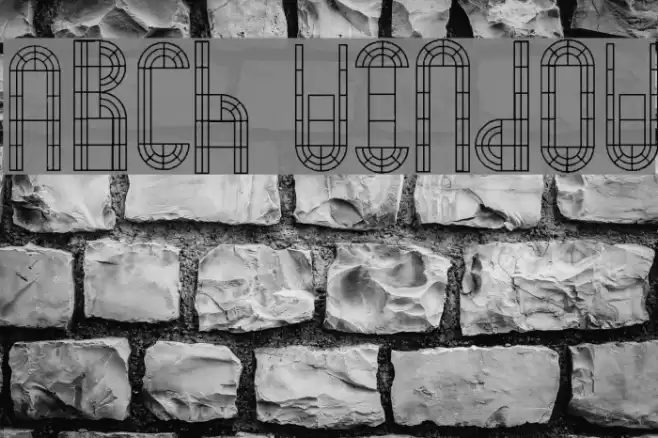 Arch Window Font examples