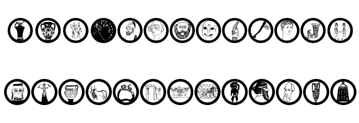 Archaeological Font LOWERCASE