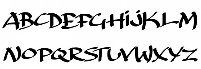 Archaic Asian Inks फ़ॉन्ट अपरकेस
