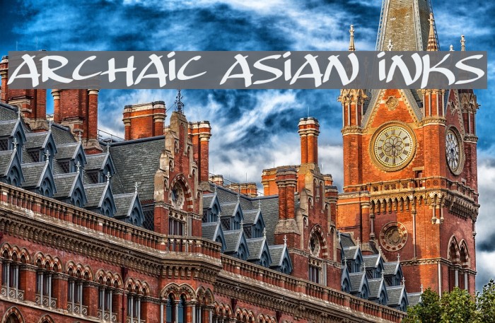 Archaic Asian Inks Font examples
