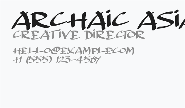 Archaic Asian Inks Business Card