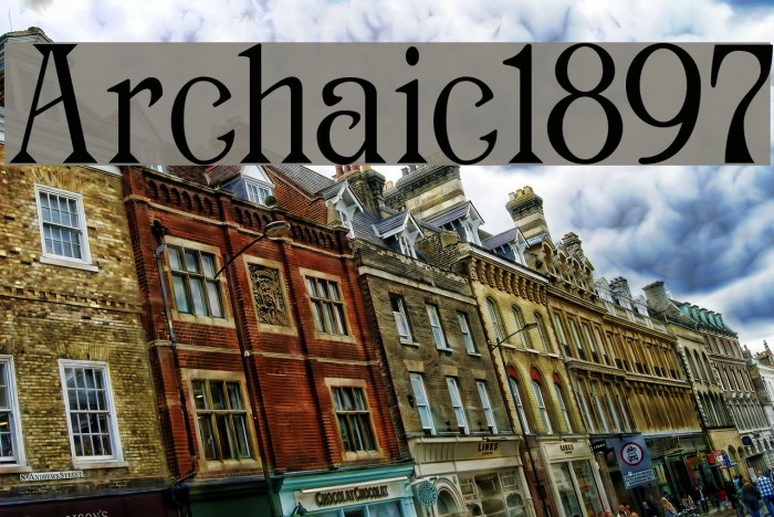 Archaic1897 Font examples
