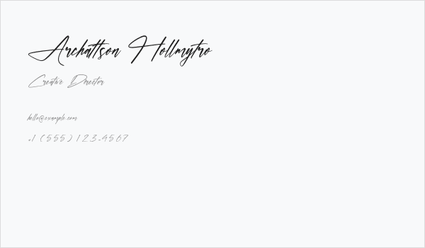 Archattson Hollmytro Business Card