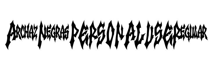 Archaz Negras PERSONAL USE Regular  नि: शुल्क फ़ॉन्ट्स डाउनलोड