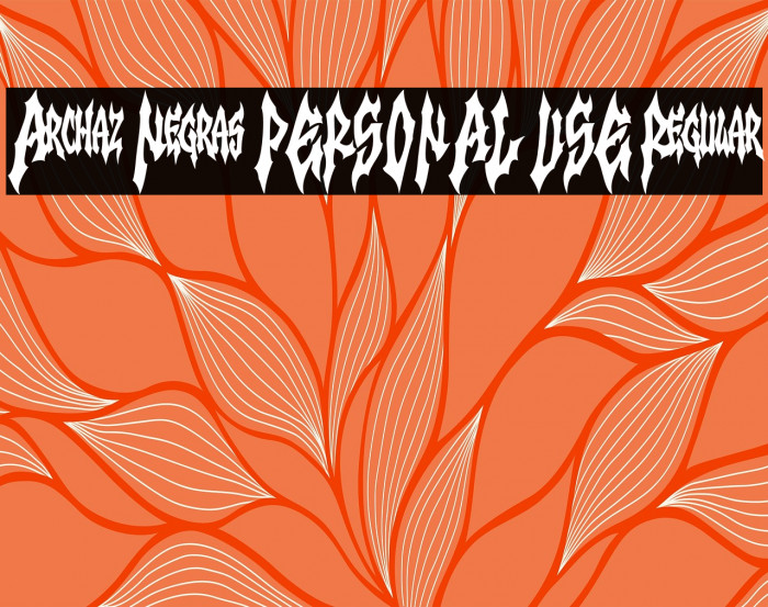 Archaz Negras PERSONAL USE Regular Example 3