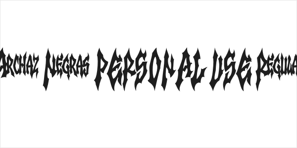 Archaz Negras PERSONAL USE Regular Logo