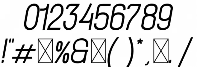 Archee Demo Italic Font OTHER CHARS