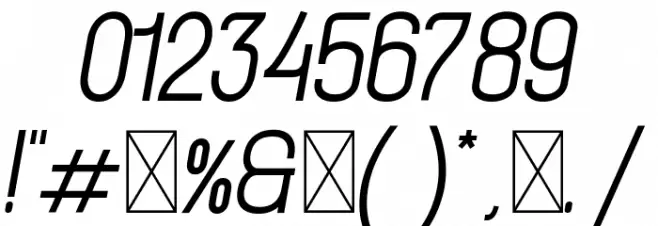 Archee Demo Italic Font OTHER CHARS