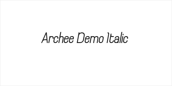 Archee Demo Italic Logo