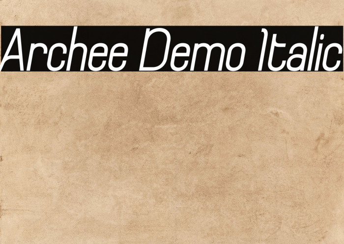Archee Demo Italic Example 1