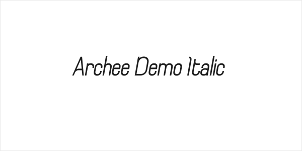 Archee Demo Italic Logo