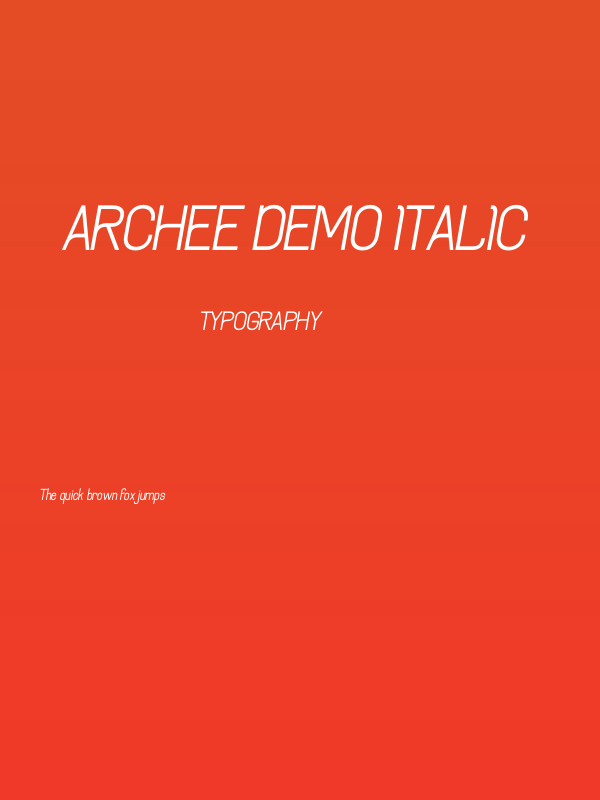 Archee Demo Italic Poster