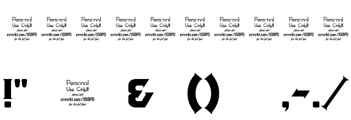 Archena Personal Use Regular Font OTHER CHARS