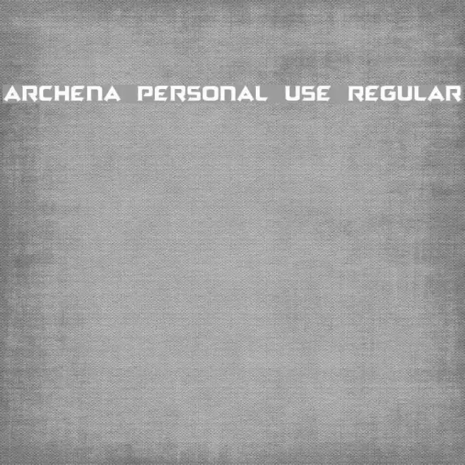 Archena Personal Use Regular Example 1