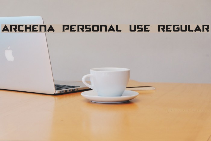 Archena Personal Use Regular Font examples