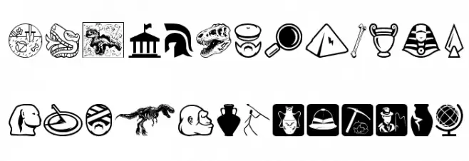 Archeology Schriftart Groß