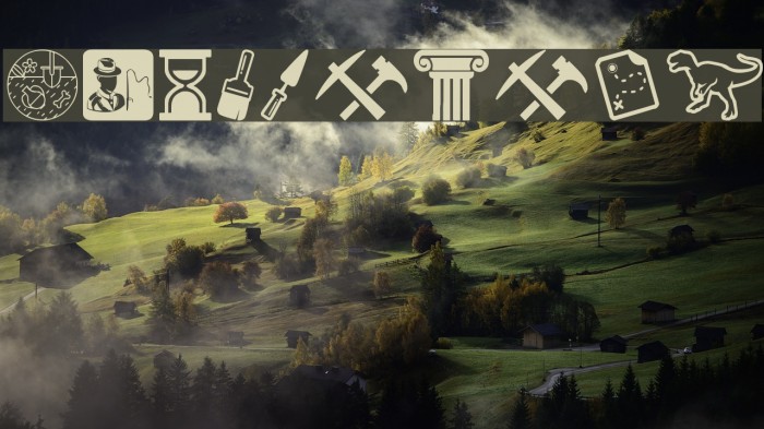 Archeology Font examples