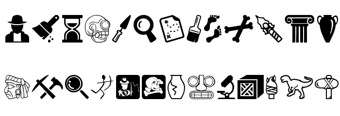 Archeology Font LOWERCASE
