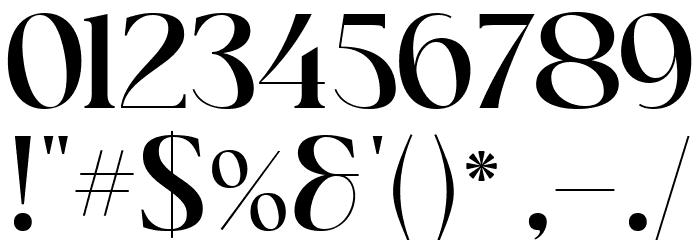 Archer Gage Demo Font OTHER CHARS